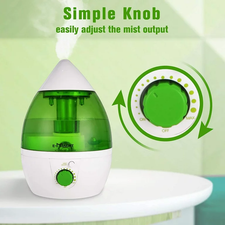 Small Plant Nozzle Humidifier Up to 12 Hours 1L Air Humidifier With Optional Night Light