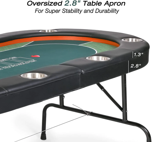 8 Players Foldable Texas Holdem Poker Table