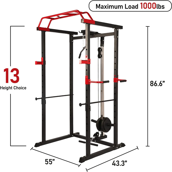 Full Body Train Power Rack Squat Cage, Fitness Smith Cage System