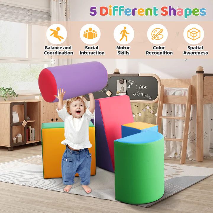 Toddler Climbing Toys 1-3, Toddler Climbing Toys Indoor Play Set, Safe Soft Foam Climbing Blocks