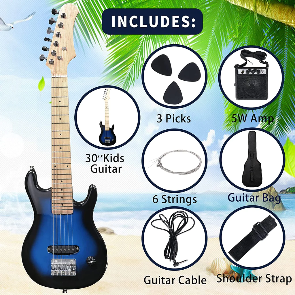 30" Electric Guitar Beginner Kits for Starter Guitar Includes Gig Bag