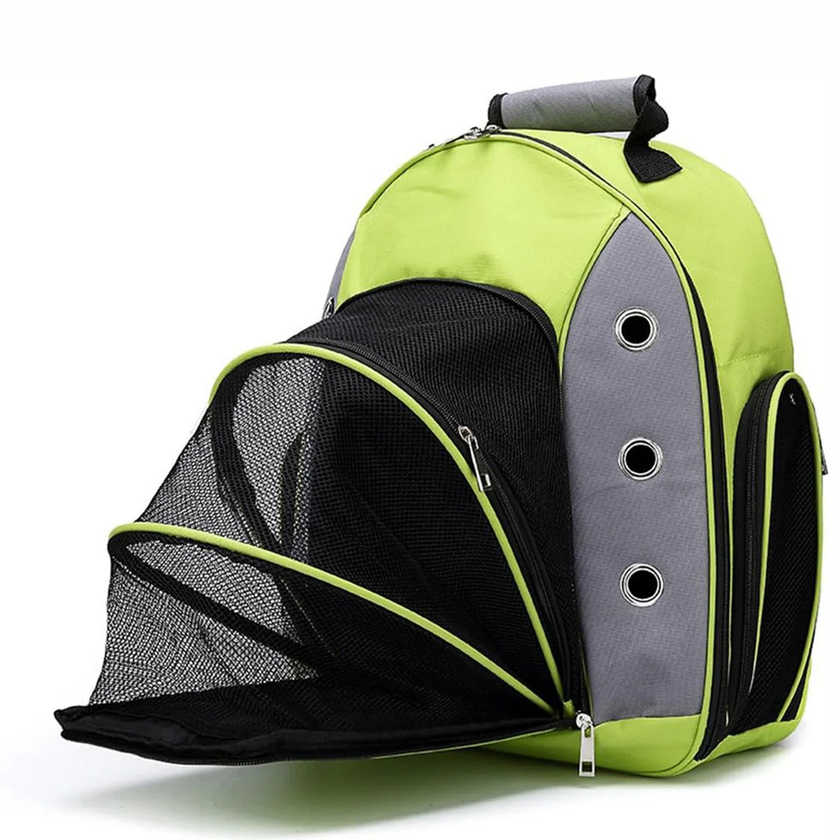 Pet Carrier Backpack With Mesh Widow Dog Cat Small Animals Travel Bag, Green