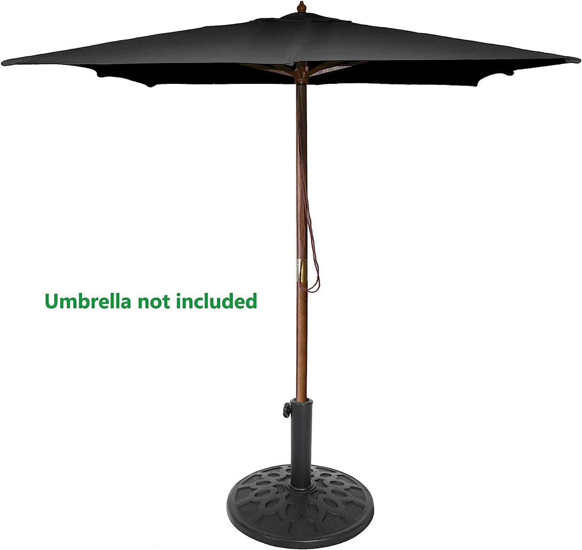 17" Umbrella Base Patio Outdoor Round Universal Stand Rust-Proof, Black