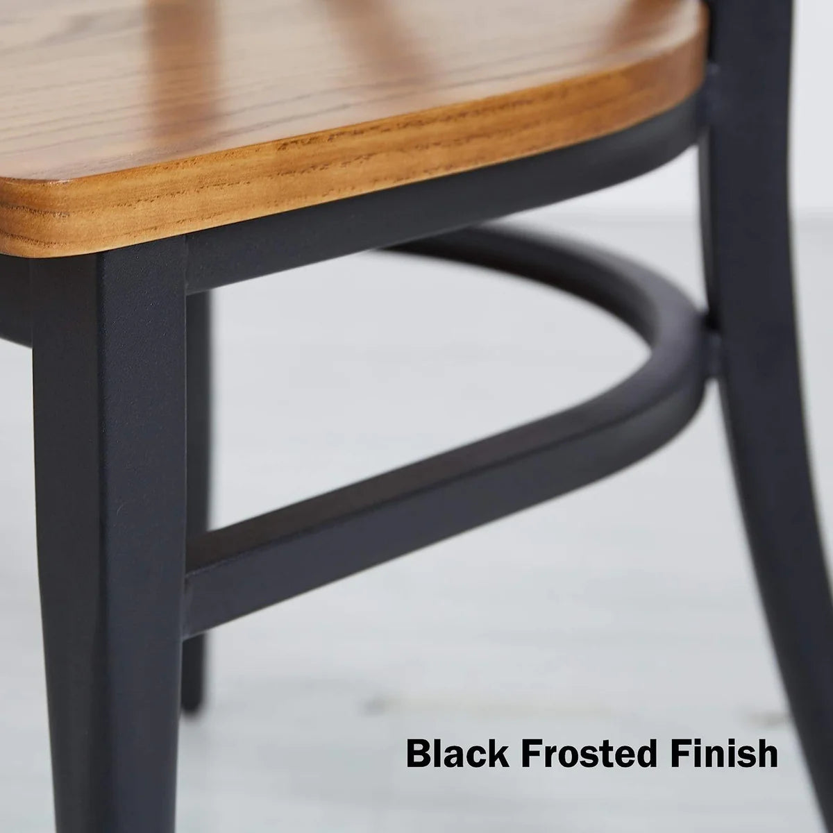 2 Set of Dining Chairs Solid Wood Chair Heavy Duty Metal Frame, X Back | karmasfar.com