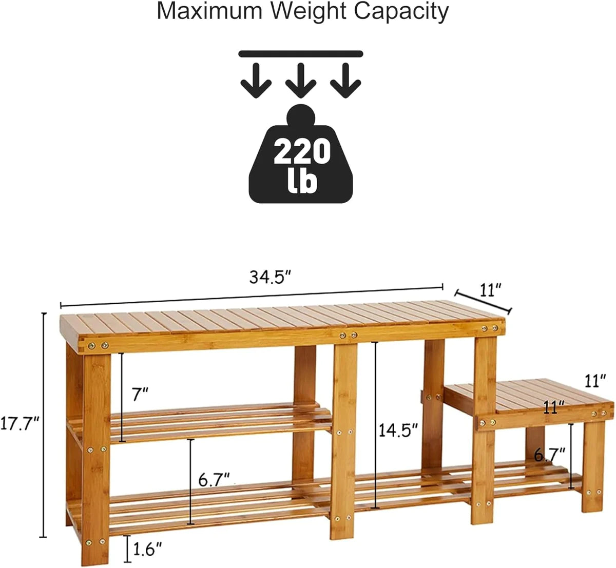 Multilayer Wooden Shoe Rack Shoe Bench