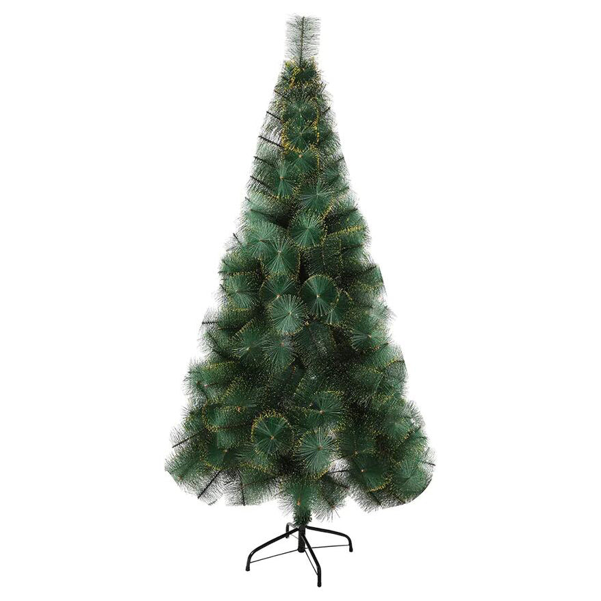6' Classic Artificial Christmas Tree with 212 Branch Tips, Decorations, Green & Point Golden