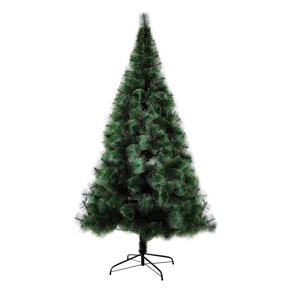 8' Classic Artificial Christmas Tree with 460 Branch Tips, Decorations, Green & Golden Point | karmasfar.us