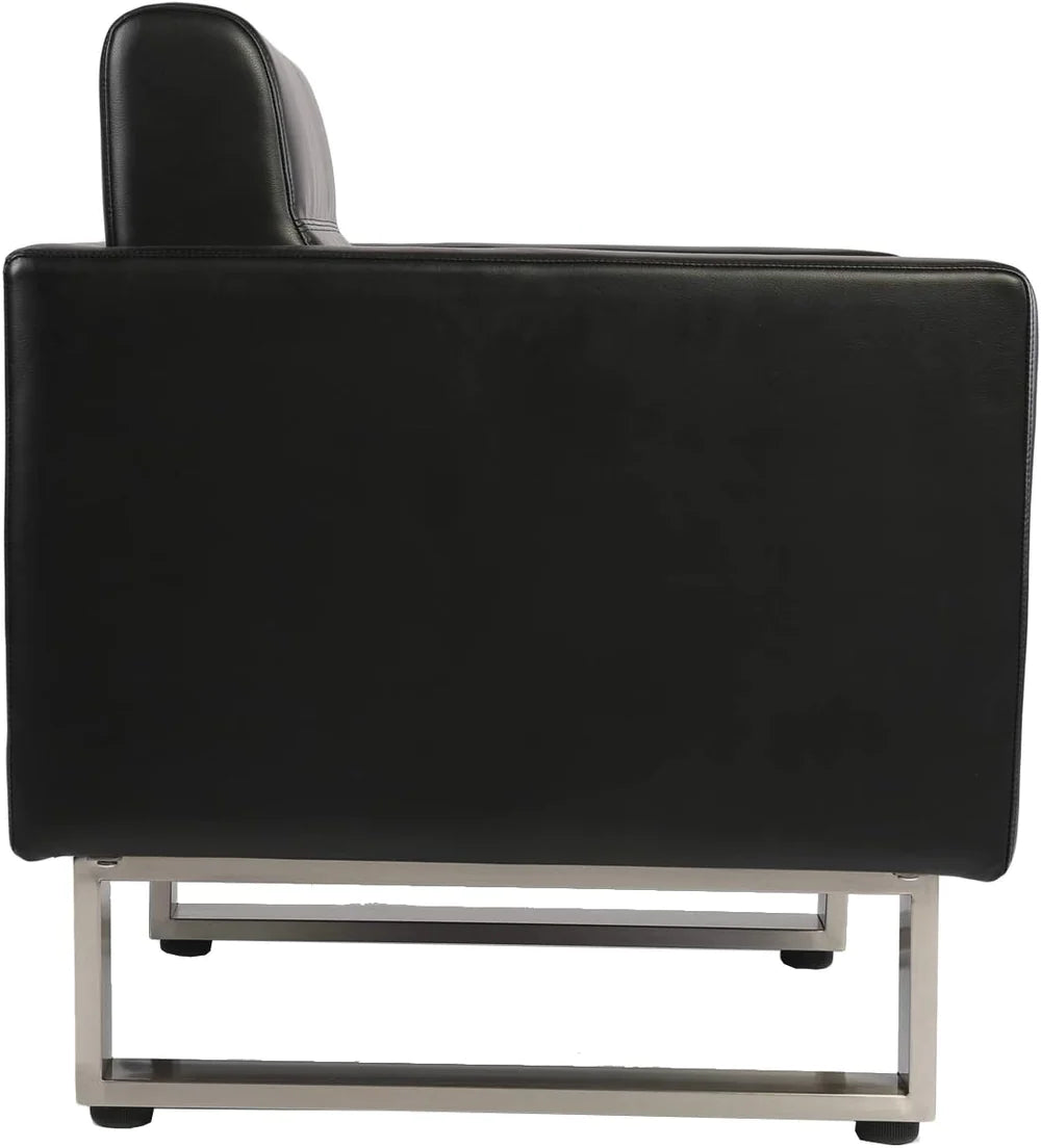 Office Reception Chair Leather Sofa Chairs with PU Leather Soft Sponge, Soft