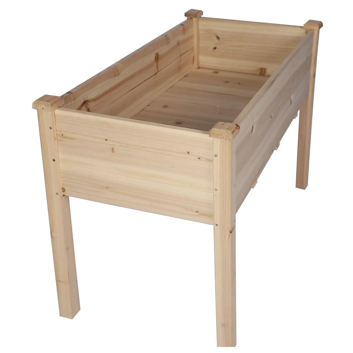 47.2"x21.6"x29.5" Raised Garden Bed Standing Elevated Planter Wooden Box with Drain Hole