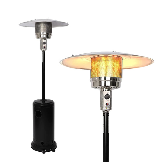 87" Outdoor Patio Heater Standing Gas LP Propane Heater with Wheels, 36000 BTU, Black