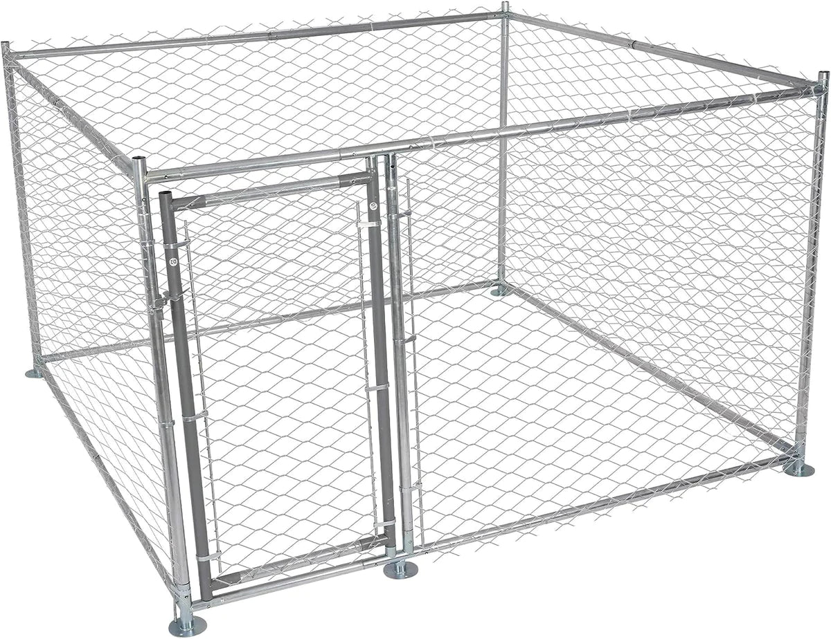 Outdoor Cage Kennel with Lock and Half Opening Door