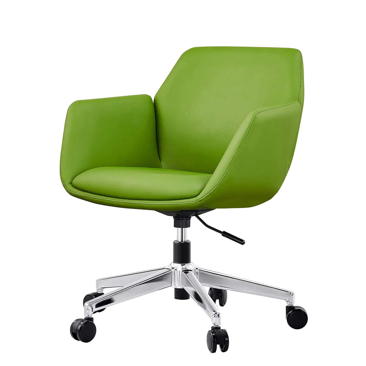 Upholstered Chair Adjustable Height Swivel PU Modern Chair, Green, 360° Swivel for Home & Office | karmasfar.com