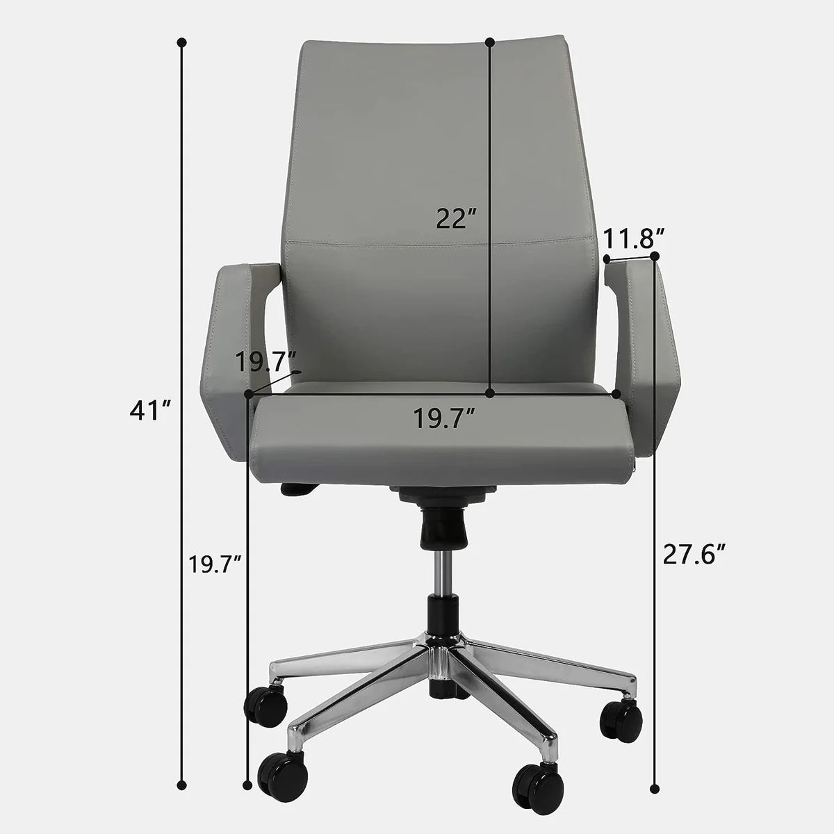 Ergonomic Leather Chair Executive Office Chair with Padded Armrests Lumbar Support，360 Degree Swivel | karmasfar.us
