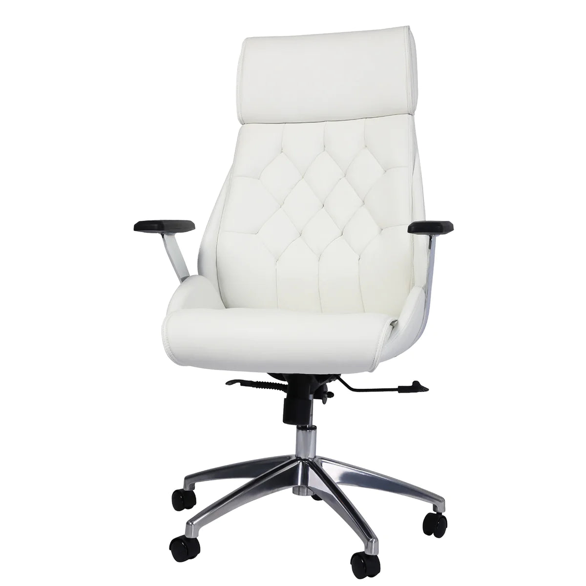 Office Chair Ergonomic Adjustable Lumbar Support 360 Swivel Chair, High Back, White | karmasfar.us
 