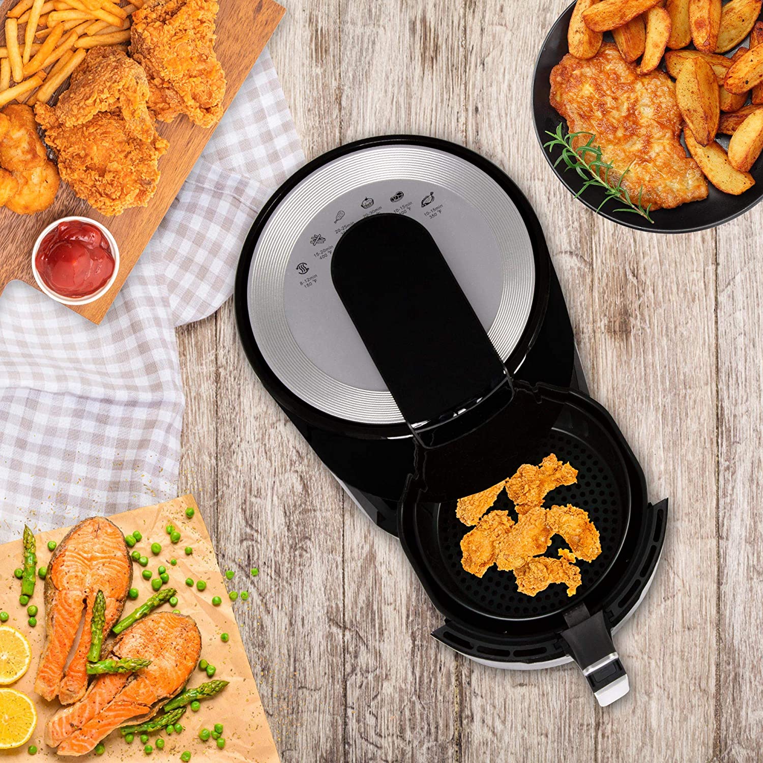 3.8 Quart Air Fryer, Electric Hot Oven Oilless Cooker with LCD Digital Screen | karmasfar.us