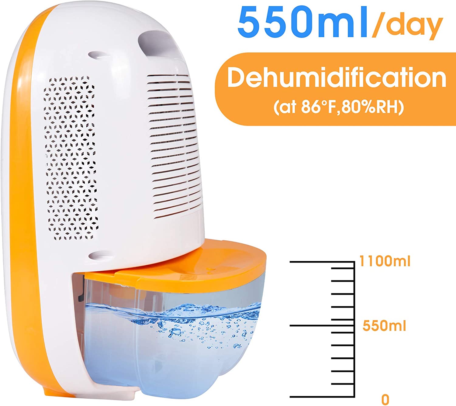 2200 Cubic Feet Small Dehumidifiers 1100ml Auto Shut Off Portable Quiet Dehumidifiers | karmasfar.us
