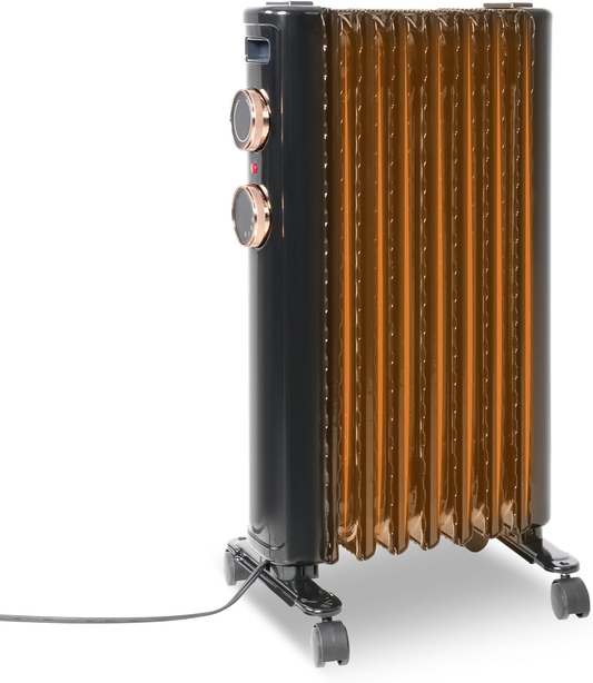 Electric Space Heater with Universal Wheels, Tip-over & Overheat Protection, 3 Heating Modes