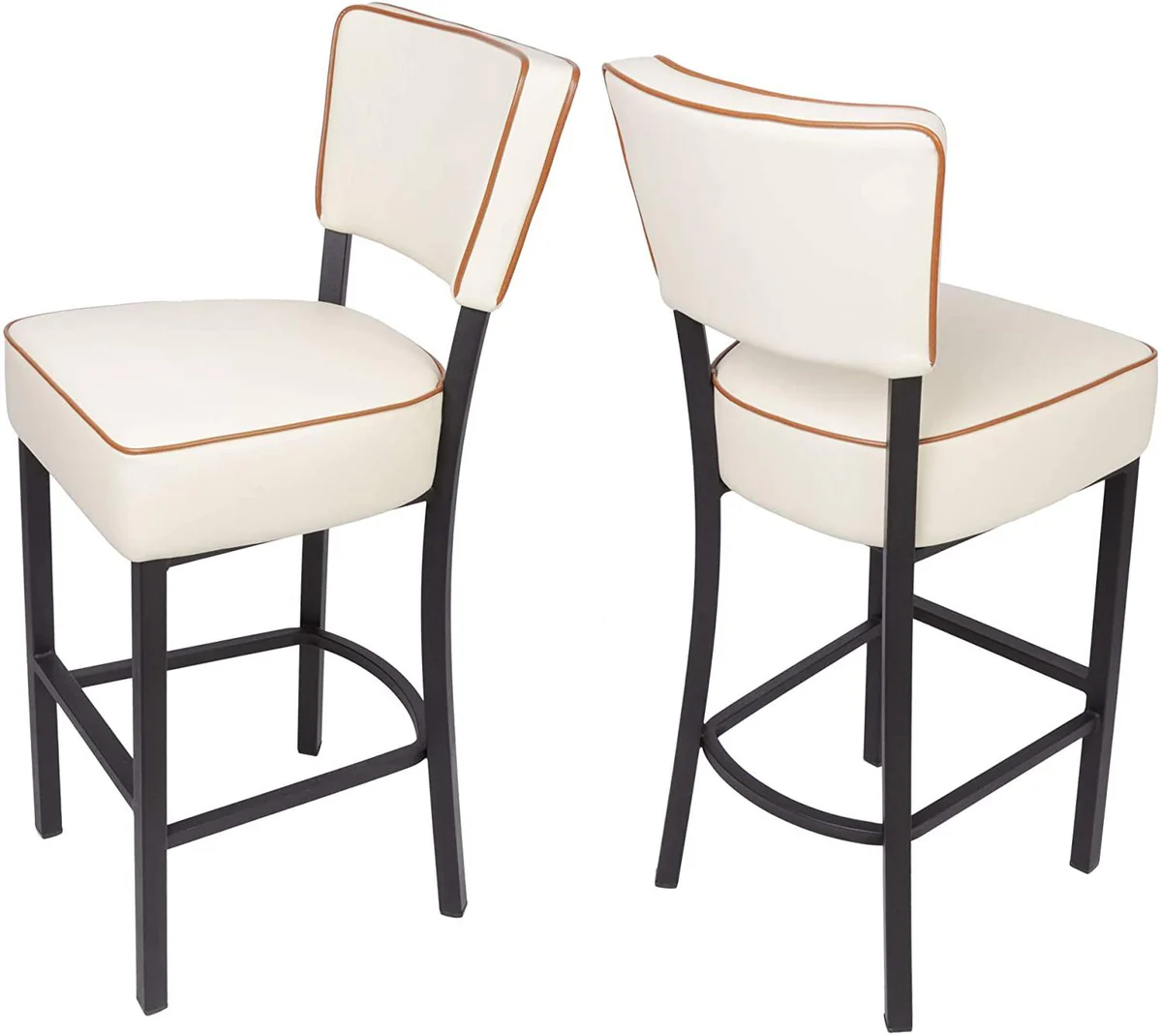 30  Upholstered Bar Stools Kitchen Chairs Counter Pub Leather Dining Chairs, Beige