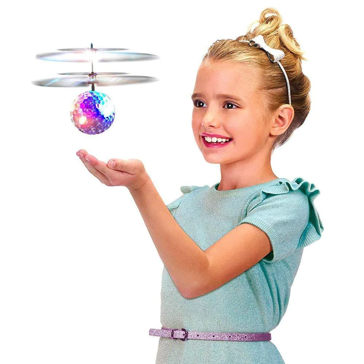 Flying Ball Infrared Induction Flying Toy for Kids Adults Built-in LED Light