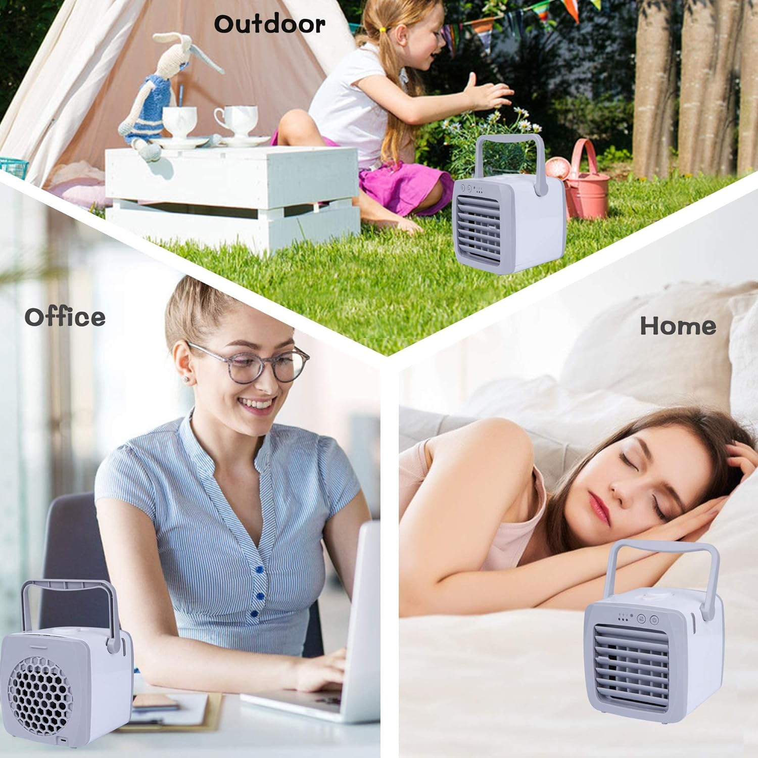 Portable Evaporative Air Conditioner Cooler Small Cooling Fan with USB Charge