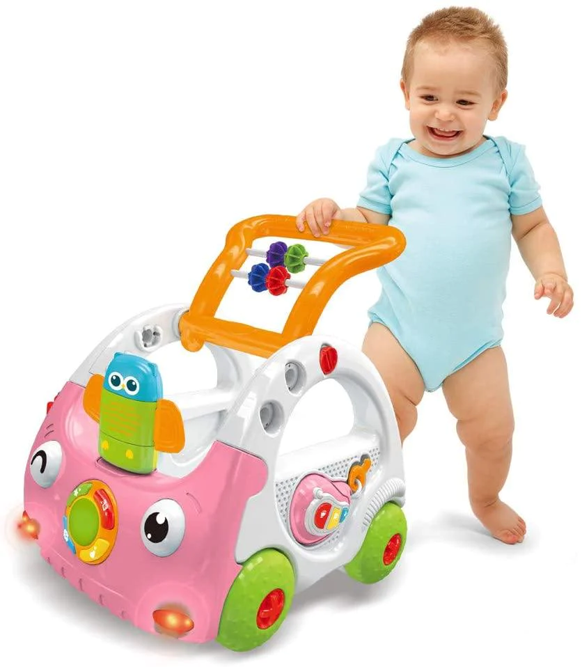 3 in 1 Sit to Stand Learning Walker Baby Push Car Activity Walker with Remote Control