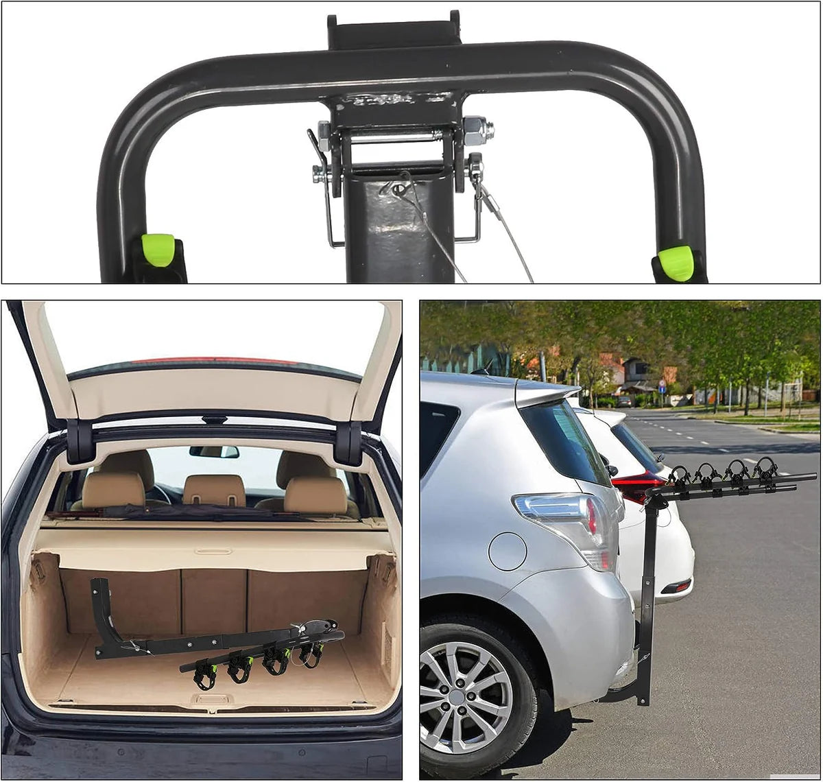 Hitch Bike Rack for 4 Bikes Foldable Bicycle Carrier for Car with 2  Hitch Receiver