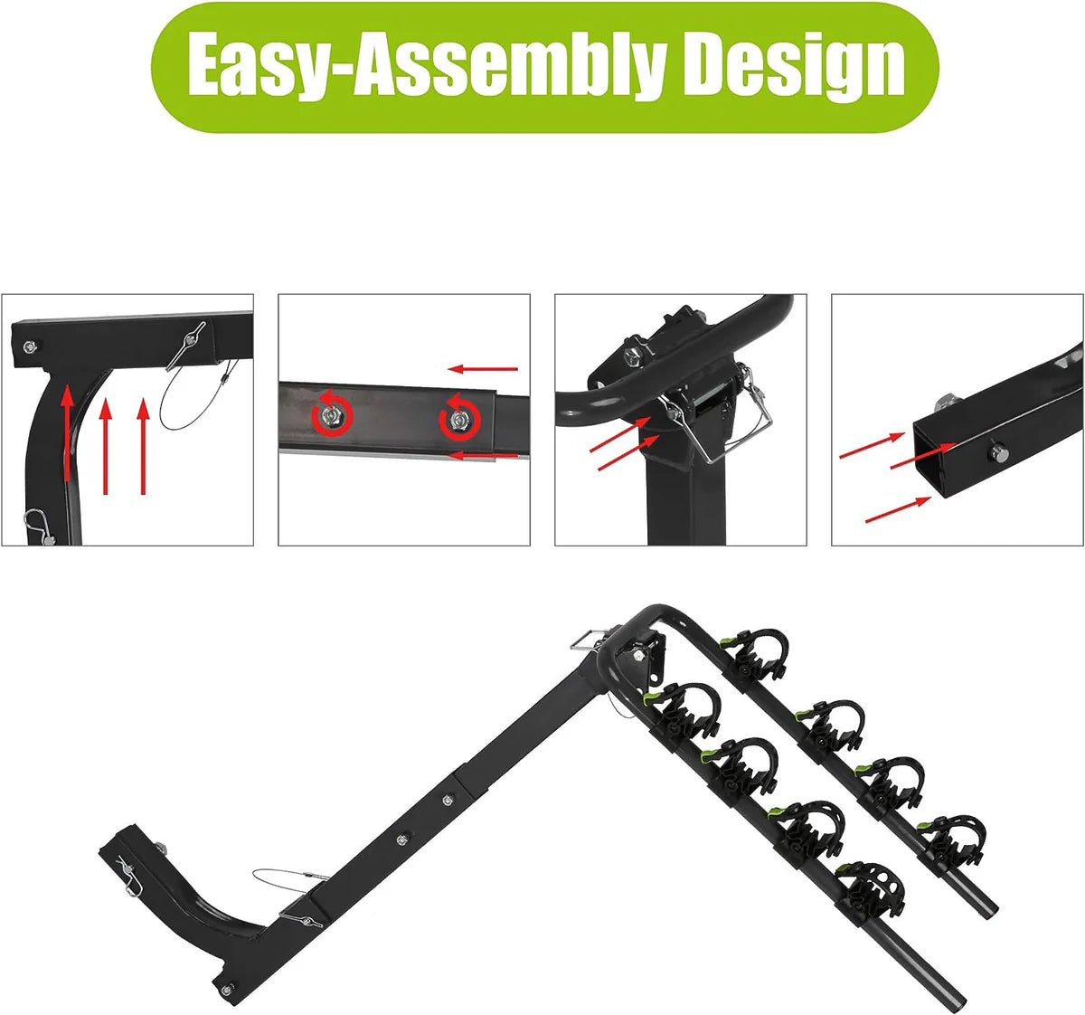 Hitch Bike Rack for 4 Bikes Foldable Bicycle Carrier for Car with 2  Hitch Receiver