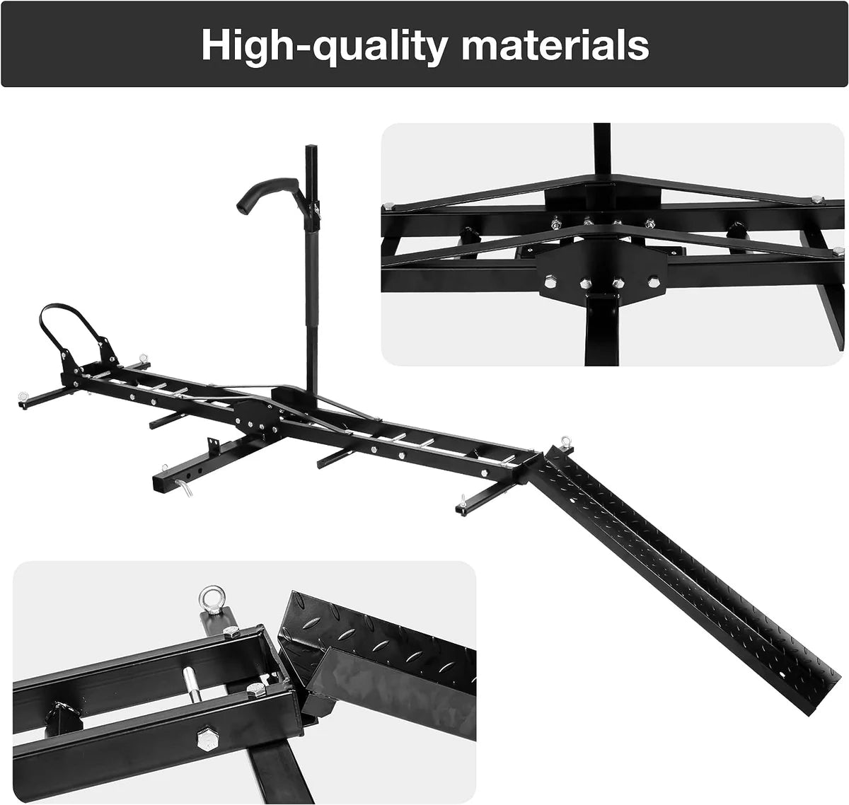 Hitch Mount Dirt Bike Carrier Rack Motorcycle Carrier with Loading Ramp and 2  Hitch Receiver