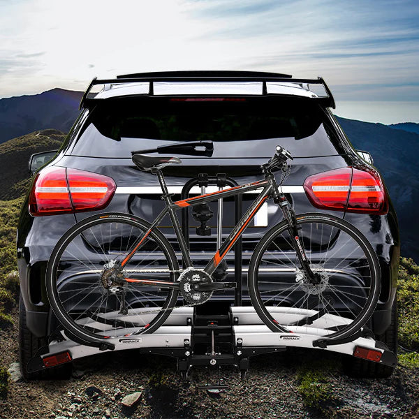 Hitch Bike Rack for 2 Bikes with Wheels Foldable Platform Style Bicycle Car Racks