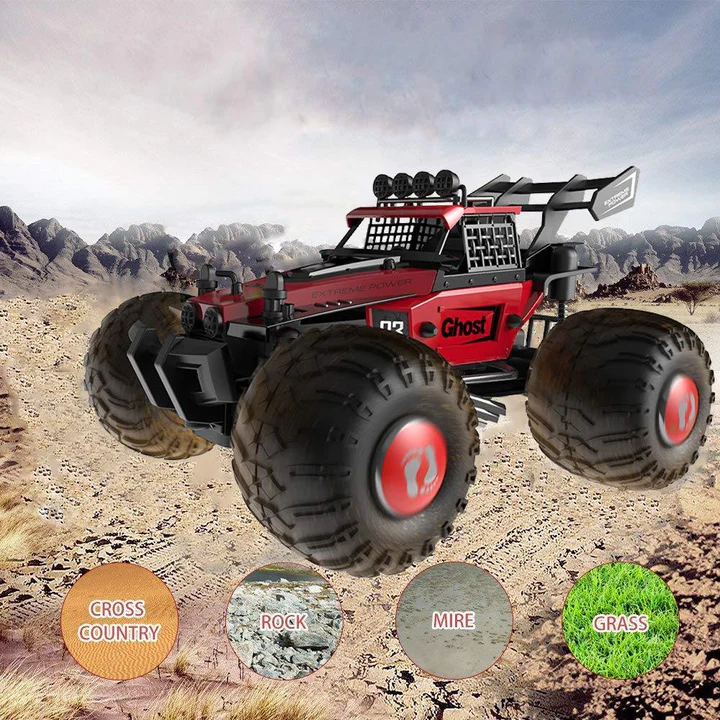 2.4GHz RC Off-Road DIY Vehicles 1:28 High Speed Climbing Truck Car, Red | karmasfar.us