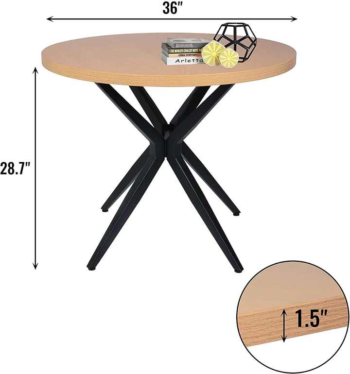 36" Round Dining Table Mid Century Modern Dining Table | karmasfar.com