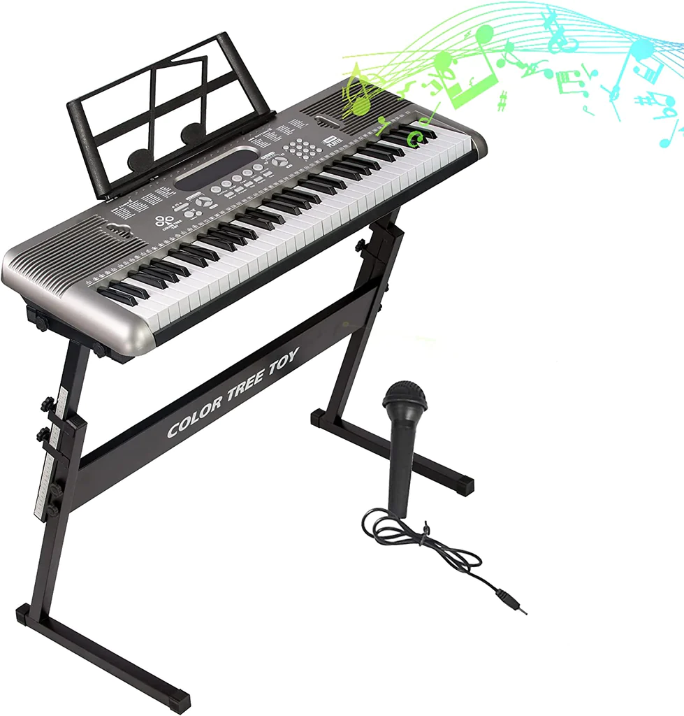 Electric Keyboard Piano with Stand 61 Key Portable Digital Music Keyboard Piano