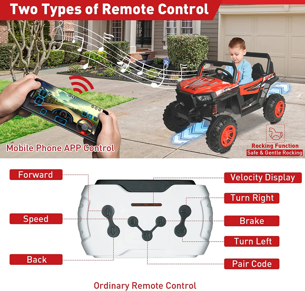 2 Seater Ride On Car Truck 12V Battery Powered Electric Vehicle