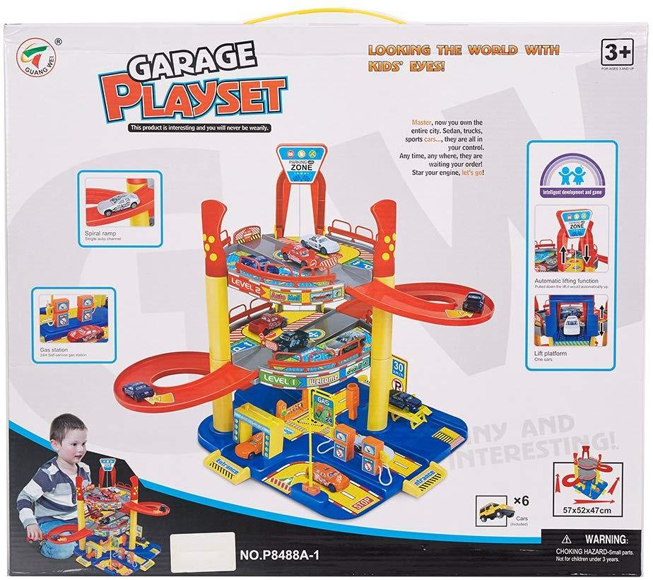 Parking Garage Playset for Toddler Car Garage for Boys