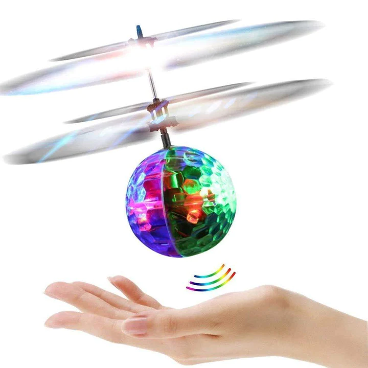 Flying Ball Flying Toy for Kids Adults Built-in LED Light Helicopter Flying Drone