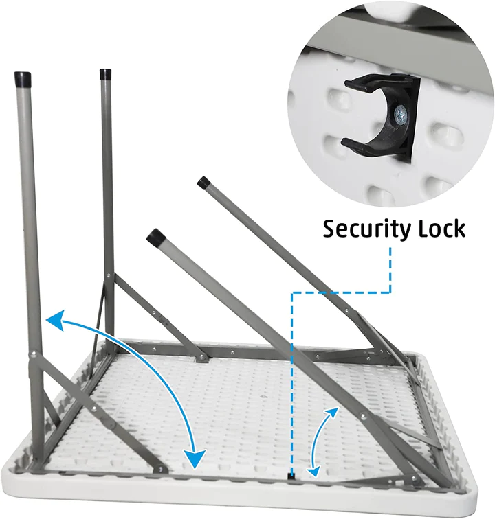 2.8 ft. Square Folding Card Table 34  Portable Patio Plastic Tables