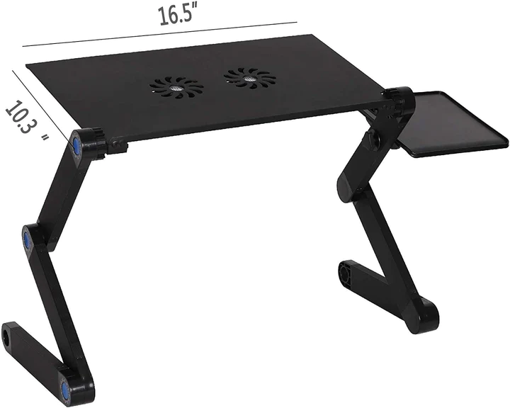 Foldable Aluminum Laptop Desk Adjustable Portable Table Stand